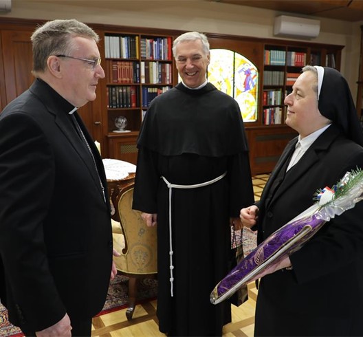 Kardinal Bozanić primio predsjednicu i potpredsjednika Hrvatske redovničke konferencije